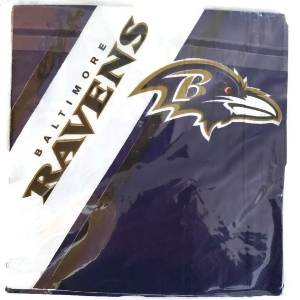 NFL Baltimore Ravens Napkin Packs Lot of 4 Sports Parties Tailgates Man Caves